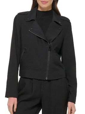 DKNY Black Moto Jacket size S